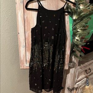 Matty M Black Sequin Mini Dress